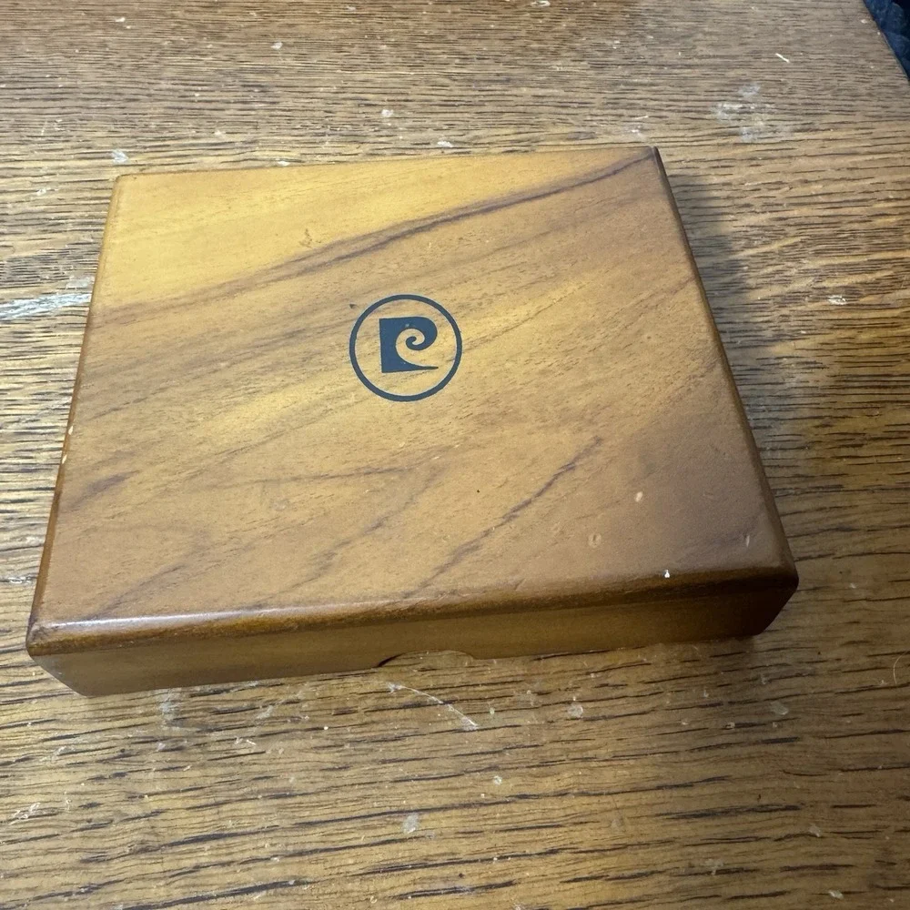 NOS Pierre Cardin Brown Leather Passcase Billfold Wallet w/ Box Vintage